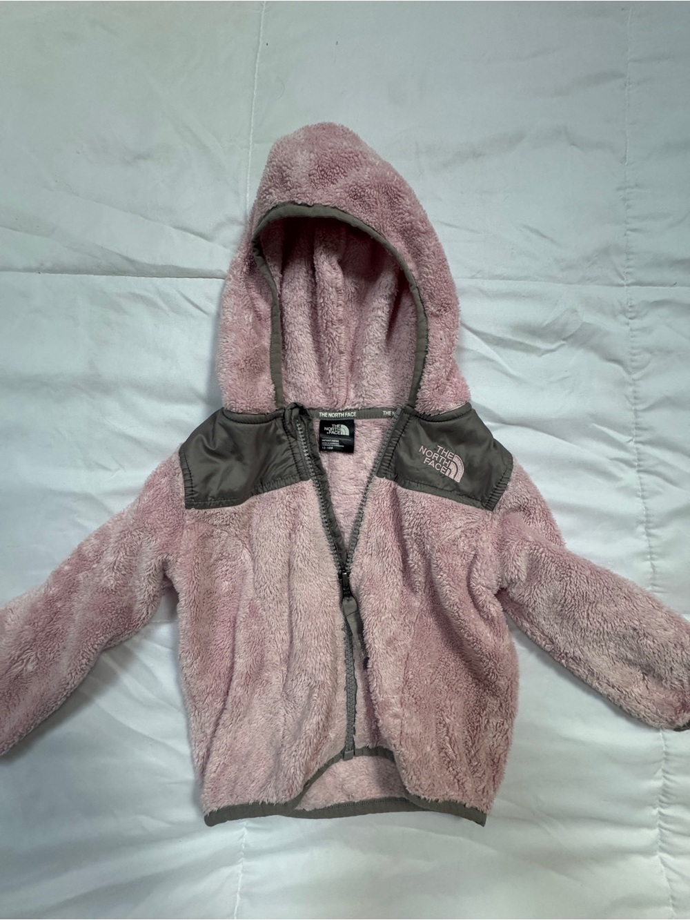 Pink North Face - Fleece Zip Up - 18M - Pink
